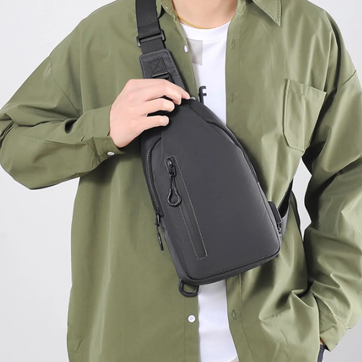 Crossbody Sling Bag with USB Charging Port & Safety Buckle 5