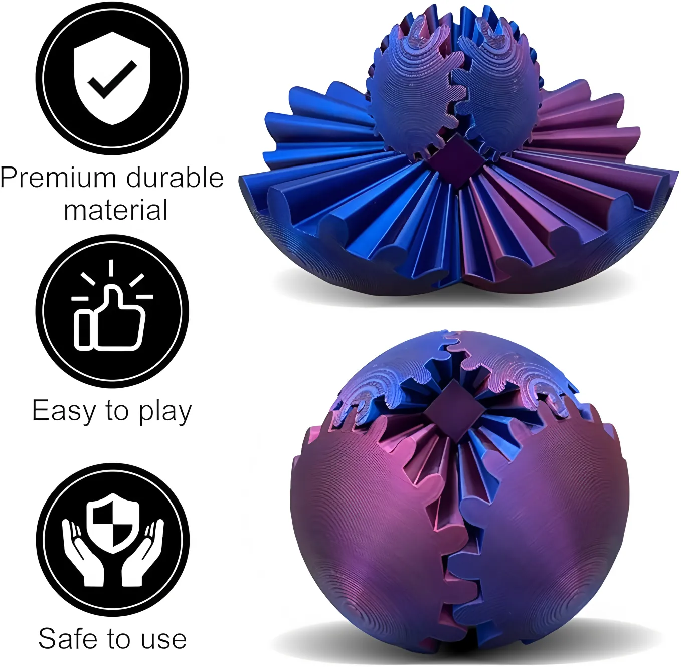 Custom 3D Printed Gear Ball Fidget Toy for Stress Relief Bulk Order 1