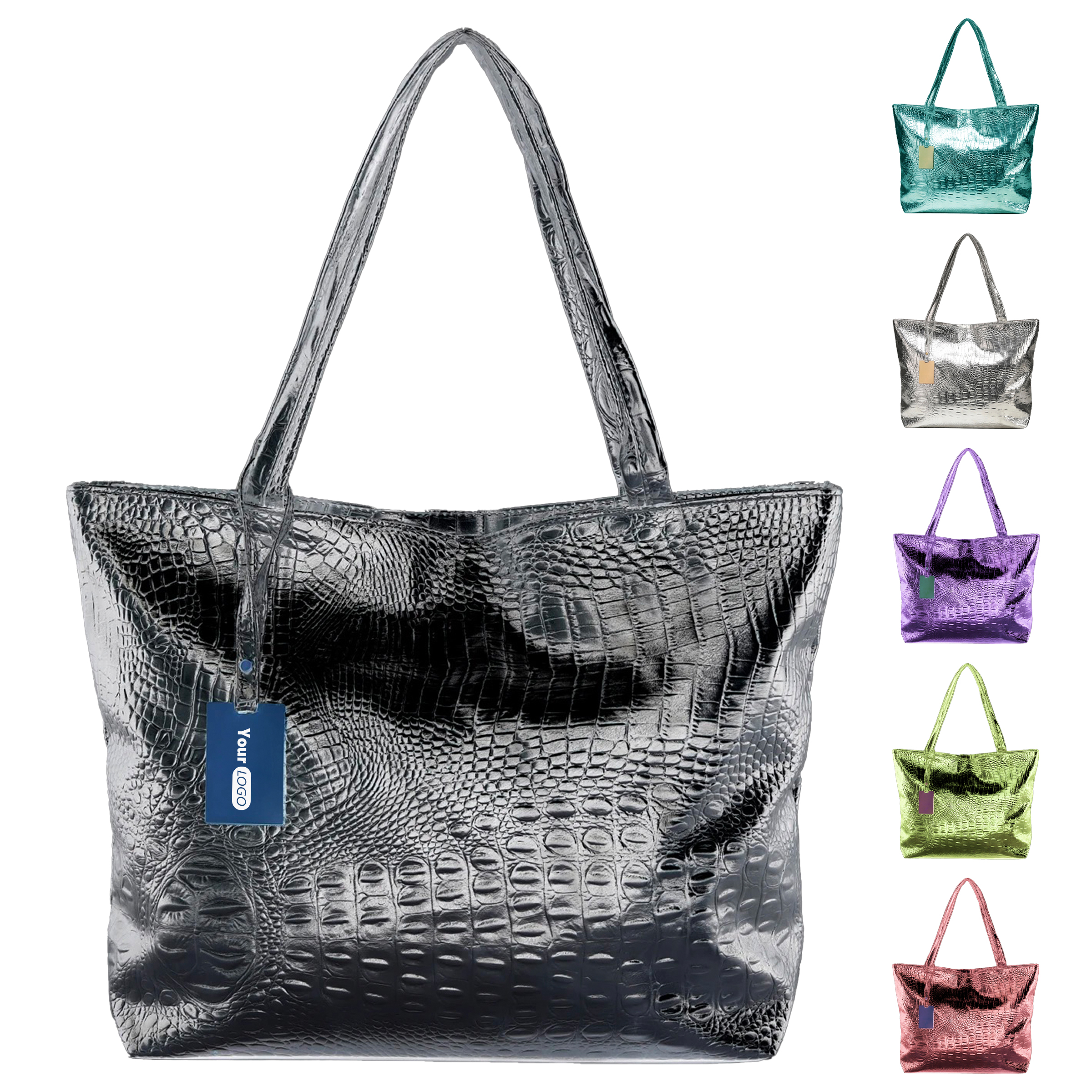 Pu Chic Crocodile Texture Tote For Everyday Glamour 2