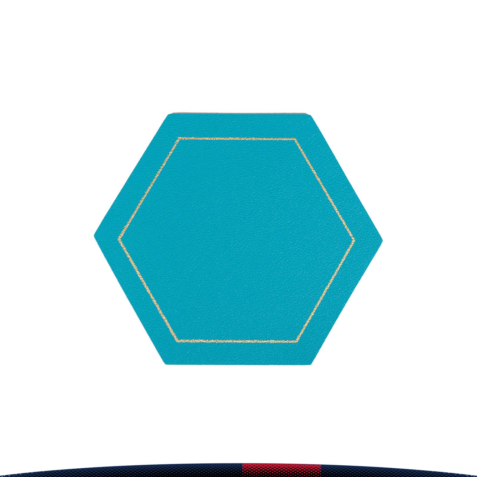 Hexagon PU Leather Coaster 7