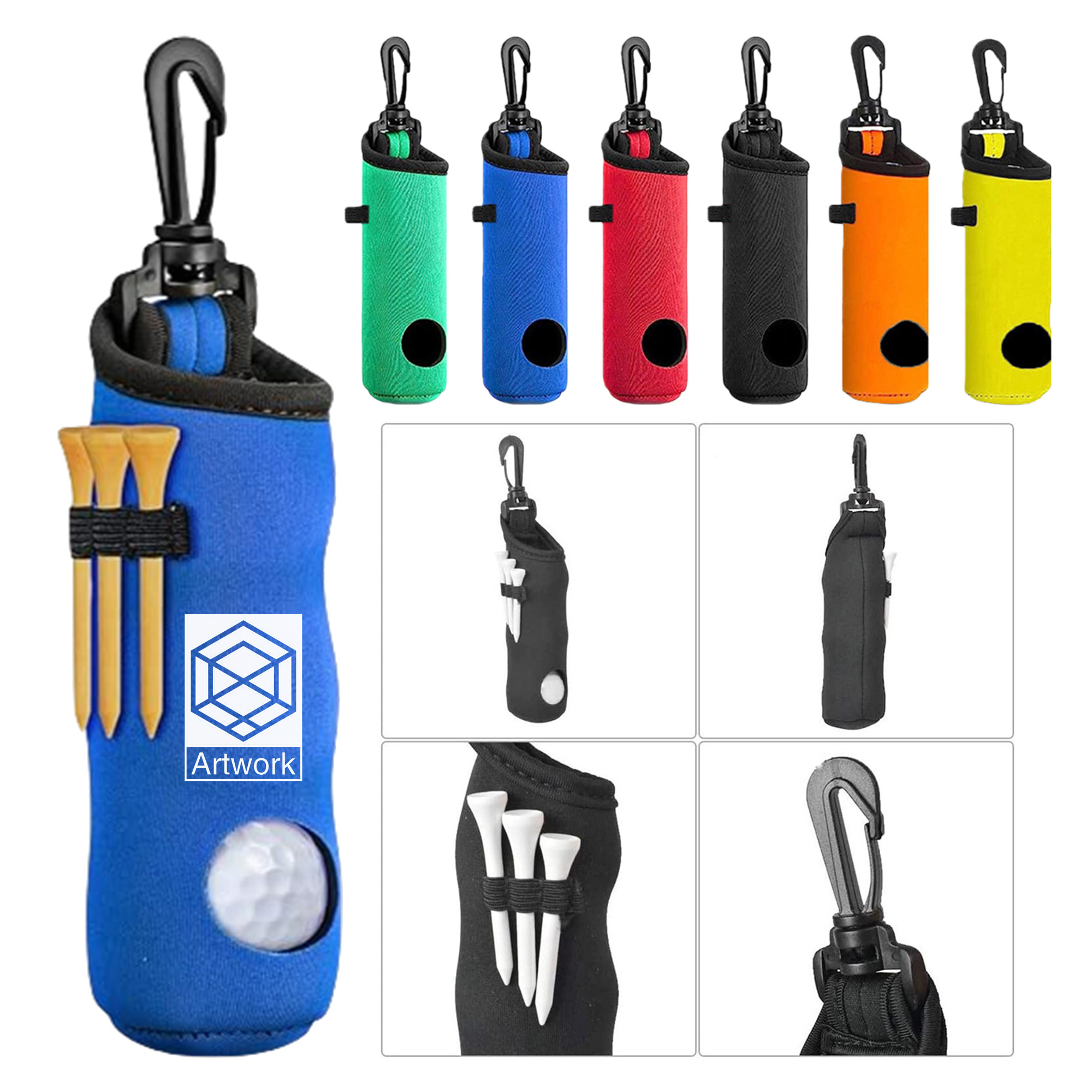 Portable Neoprene Golf Ball Holder 2