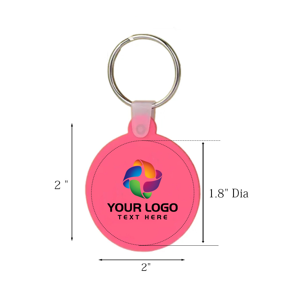 Round Shaped Silicone Keychain 8