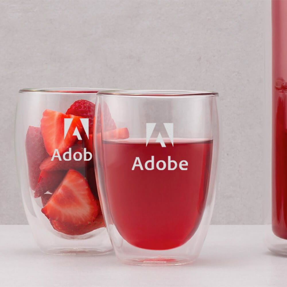 Pavina 12oz Double Wall Glass Two Piece Set