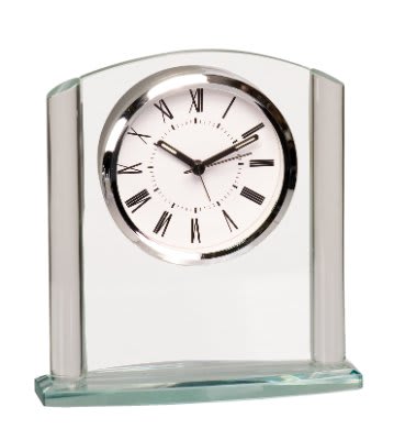 6 1/4" Arch Glass Clock 1