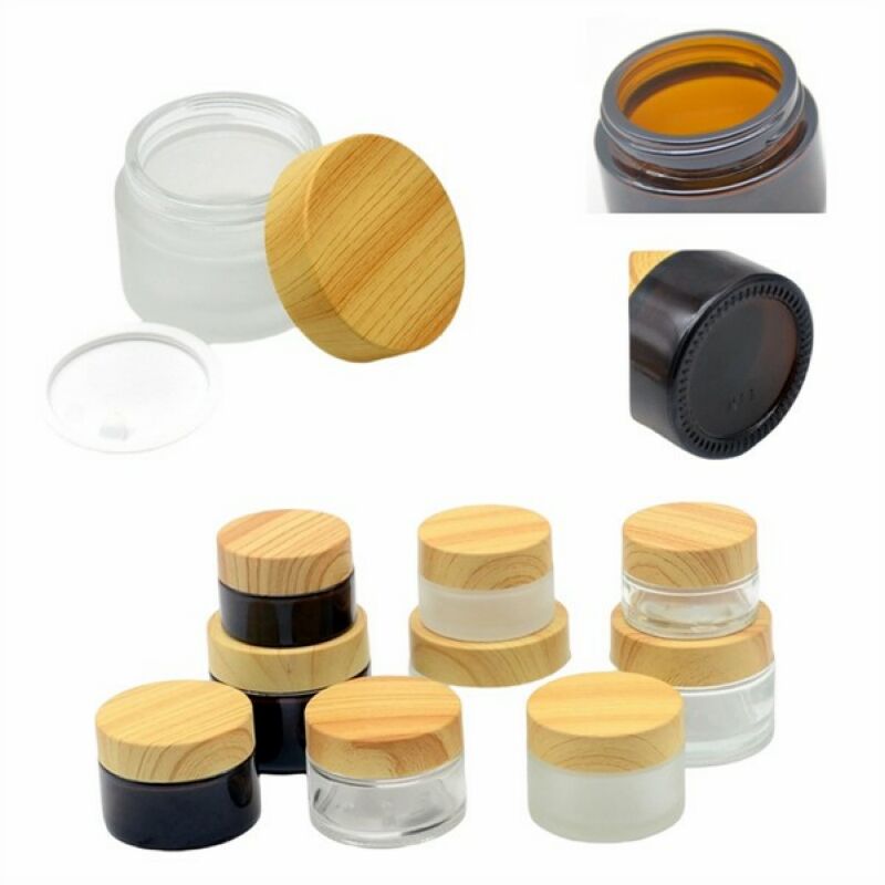 Frosted Glass Cream Jars