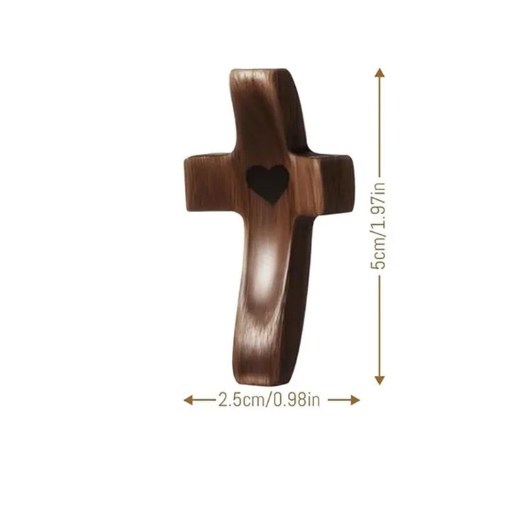 Handmade Walnut "Cross My Heart" Fidget Toy 1