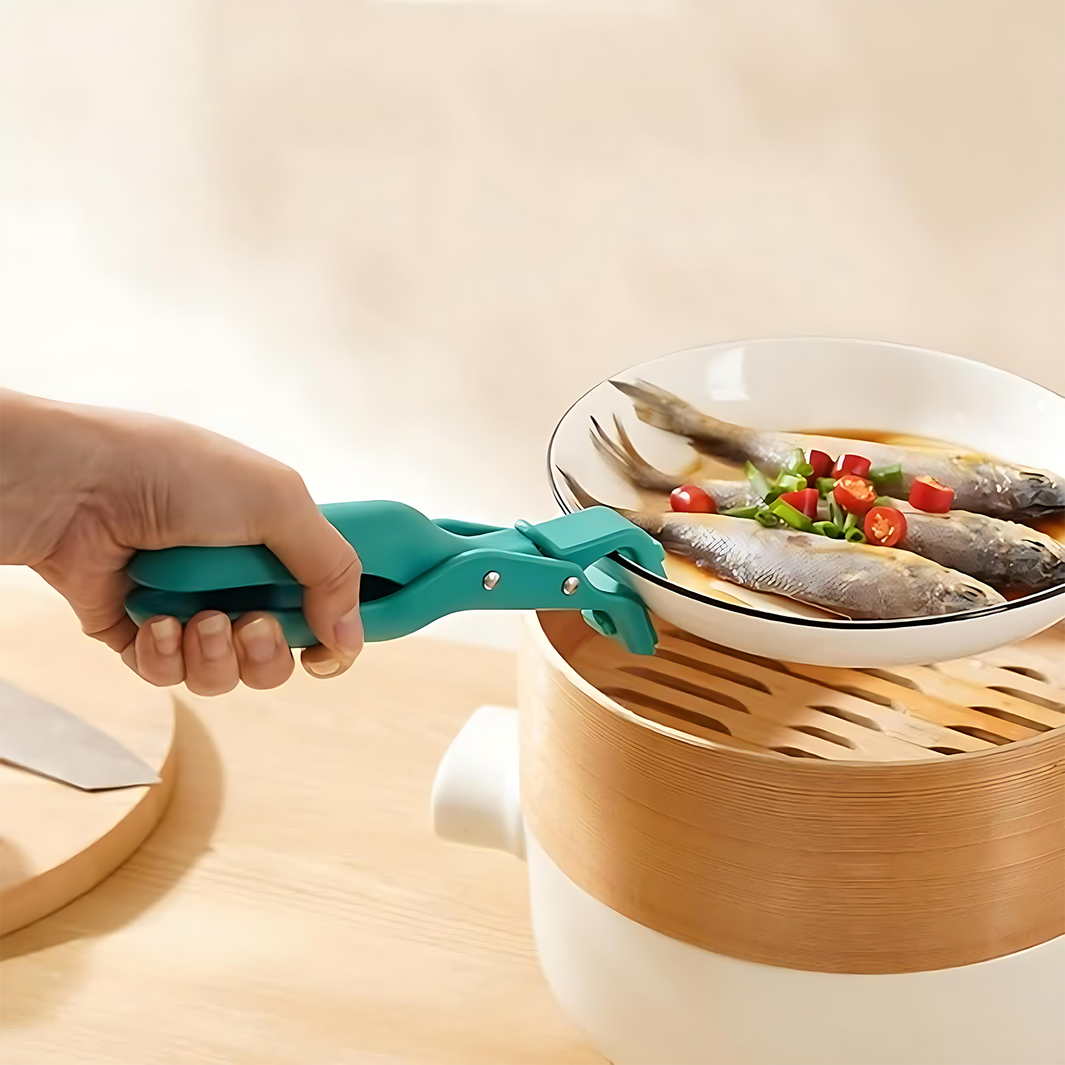 Kitchen Silicone Bowl Clip Tongs 7