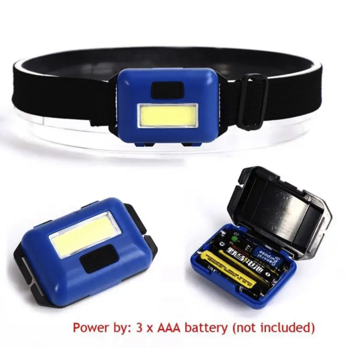 Waterproof Cycling COB Head Light Lamp With Strap 2