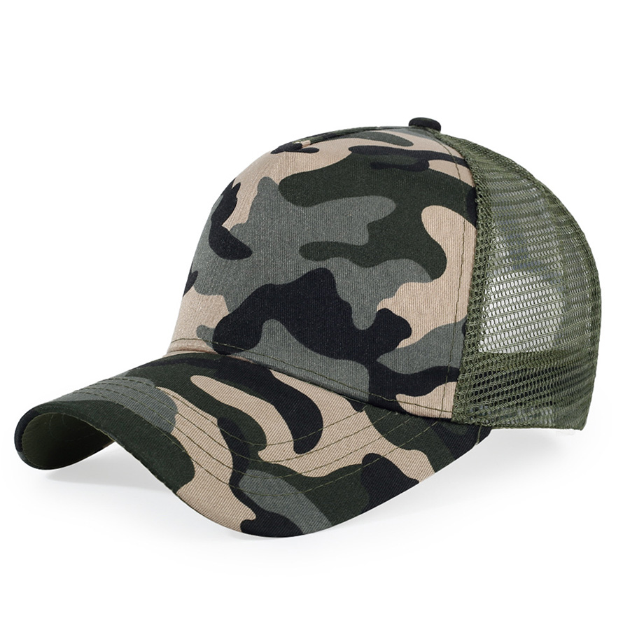 Stock Multi-Tone Cotton 5-Panel Trucker Cap 10