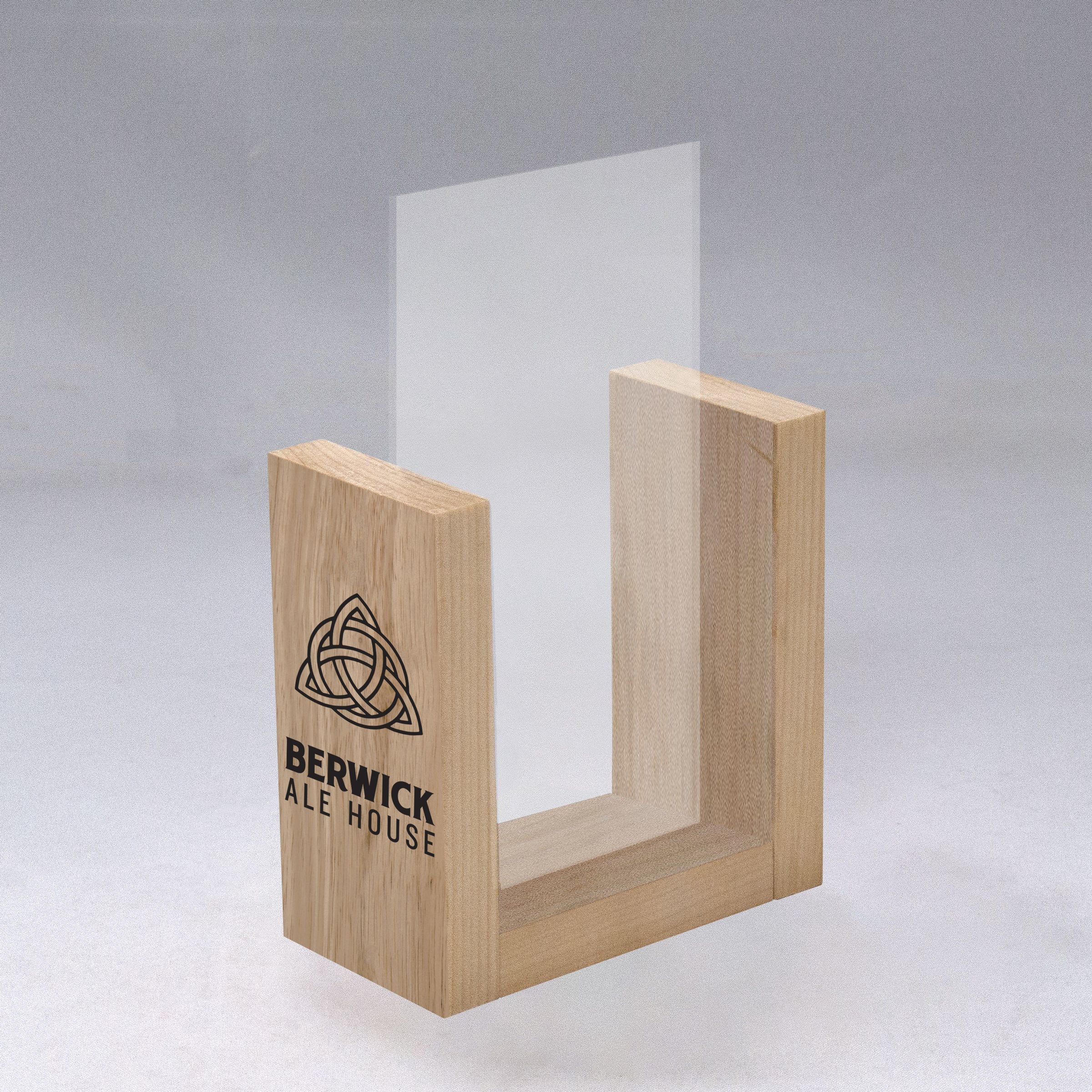 Table Tent with Wood Frame Base 4x9