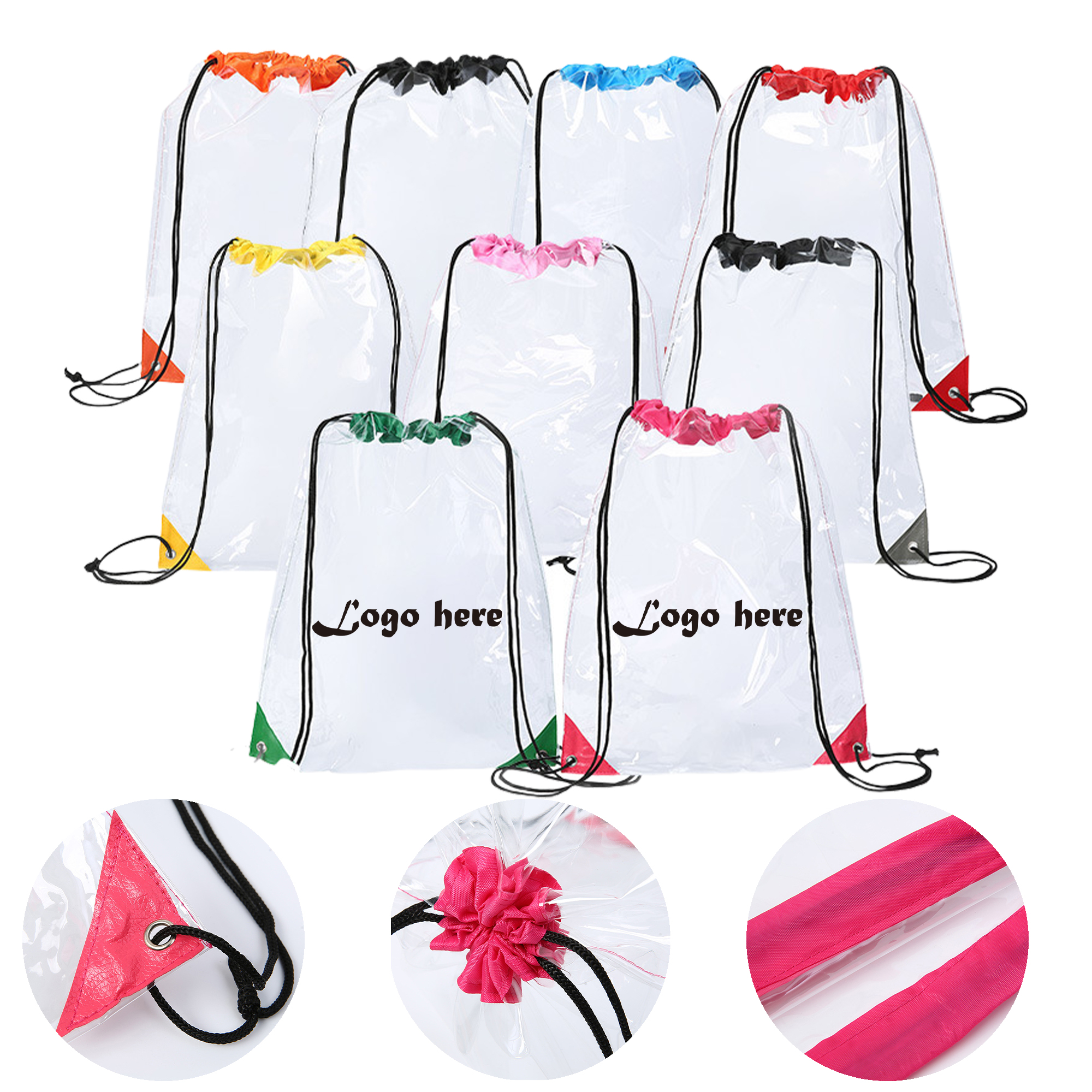 Waterproof PVC Drawstring Bag for Gym and Travel 2