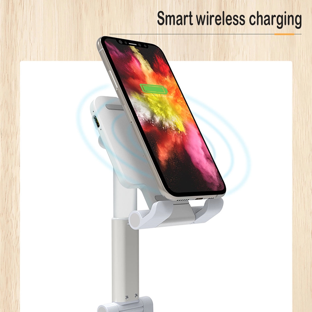 Adjustable Cell Phone Wireless Charging Stand 4