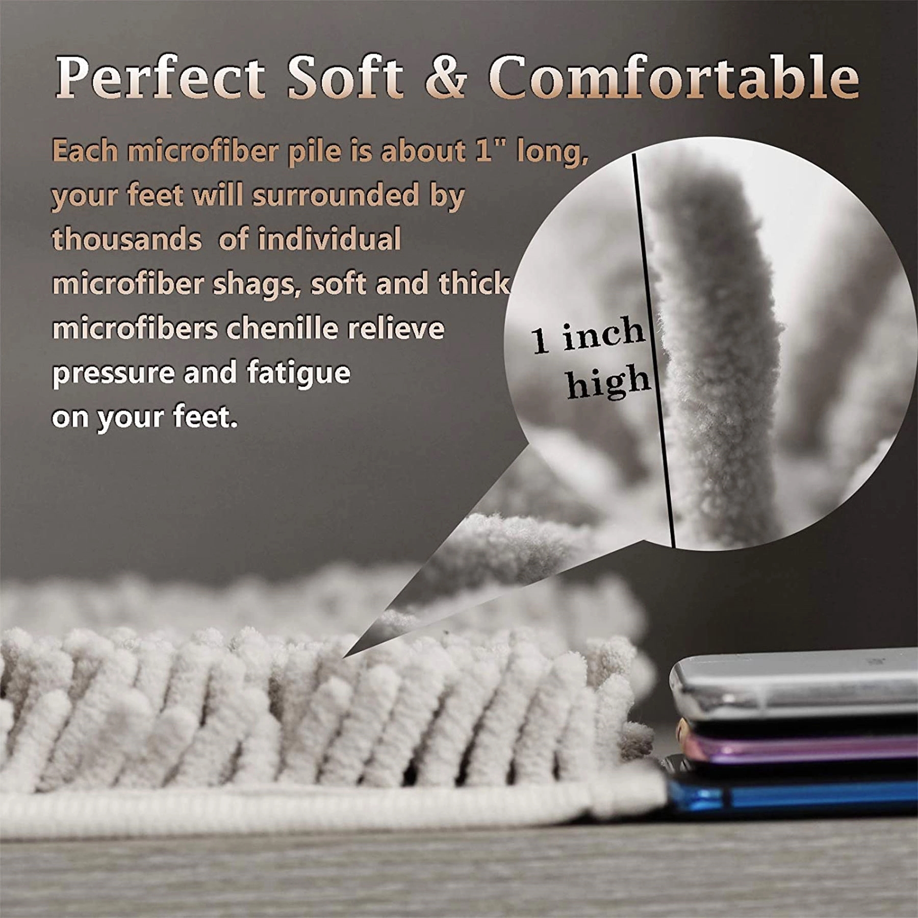 Soft Chenille Bathroom Rugs Sets 3 Piece 4