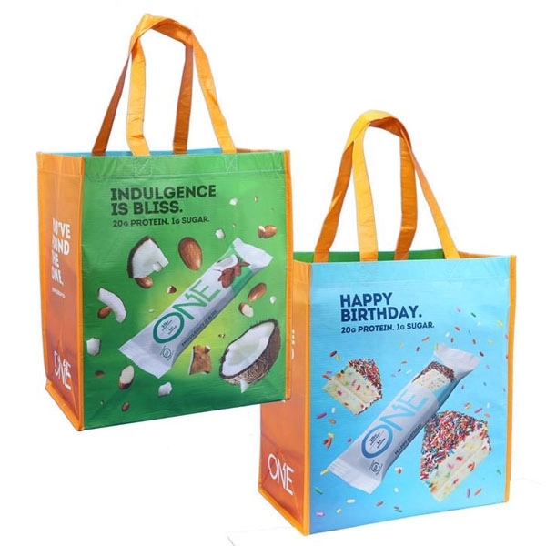 Laminated RPET Tote Bag (12"W x 8"Gussets x 13"H) 1