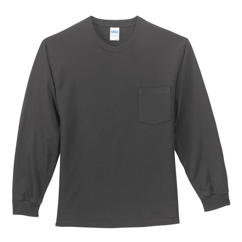 Port & Company Tall Long Sleeve Essential Pocket Tee. 36