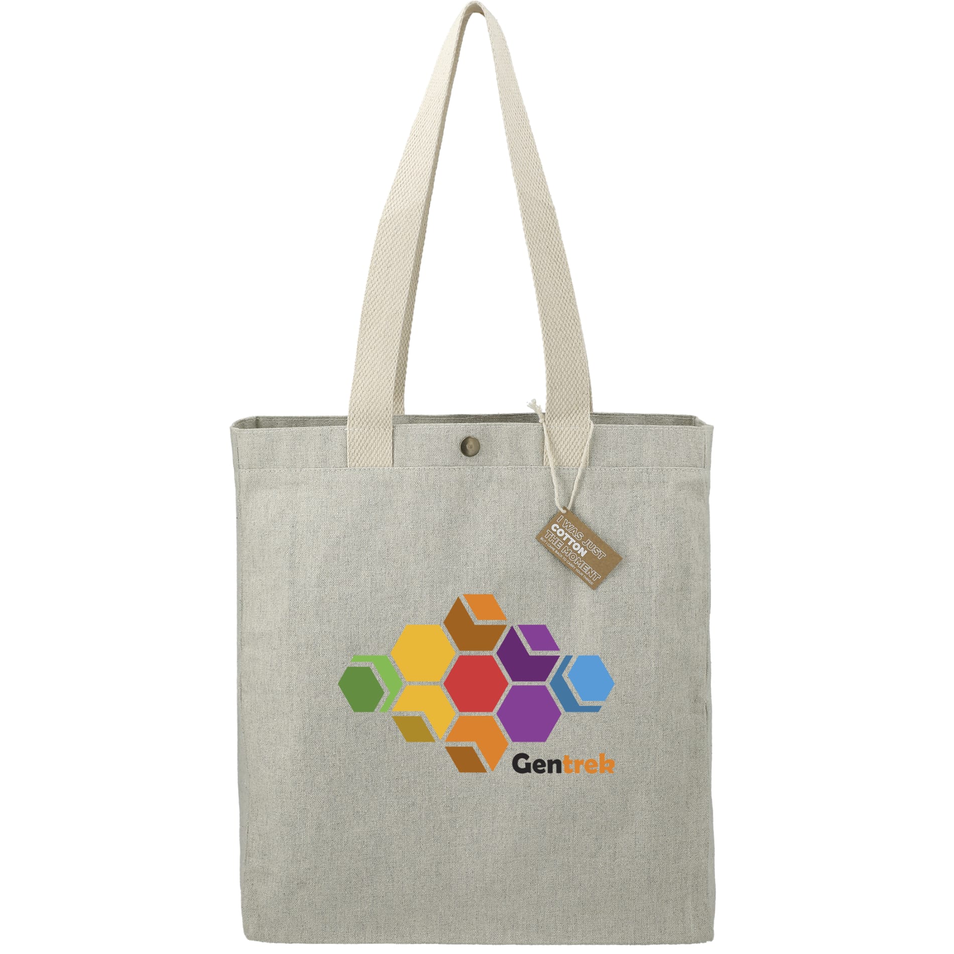 Repose 10oz Recycled Cotton Box Tote w/Snap 12