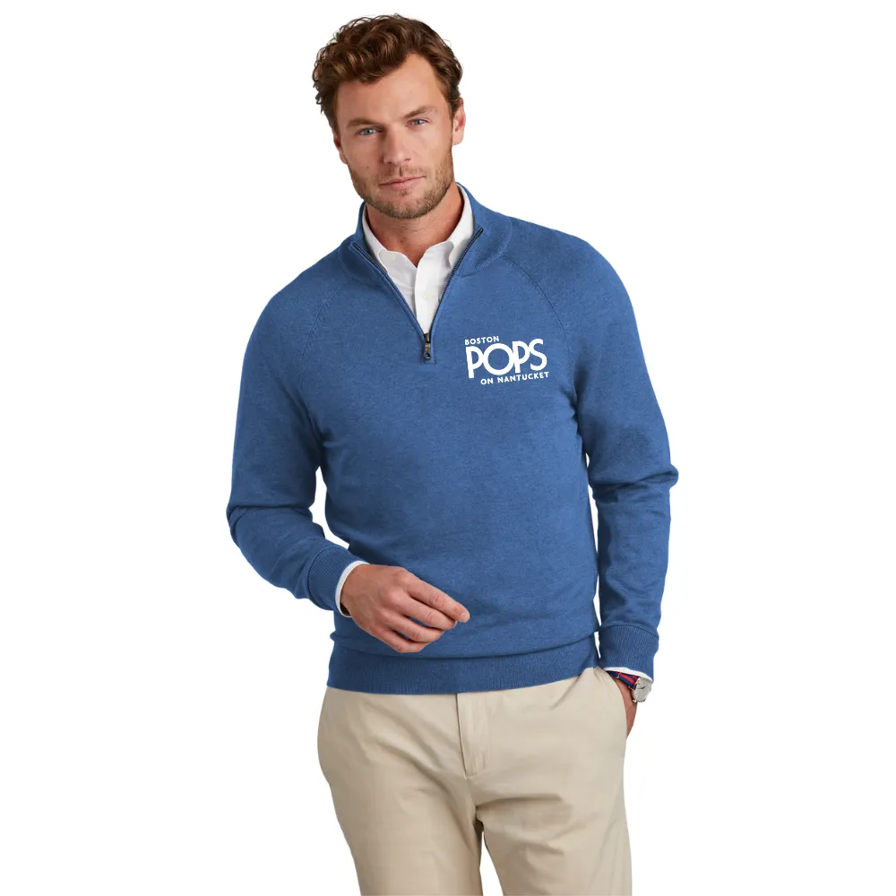 Brooks Brothers(R) Cotton Stretch 1/4-Zip Sweater 6