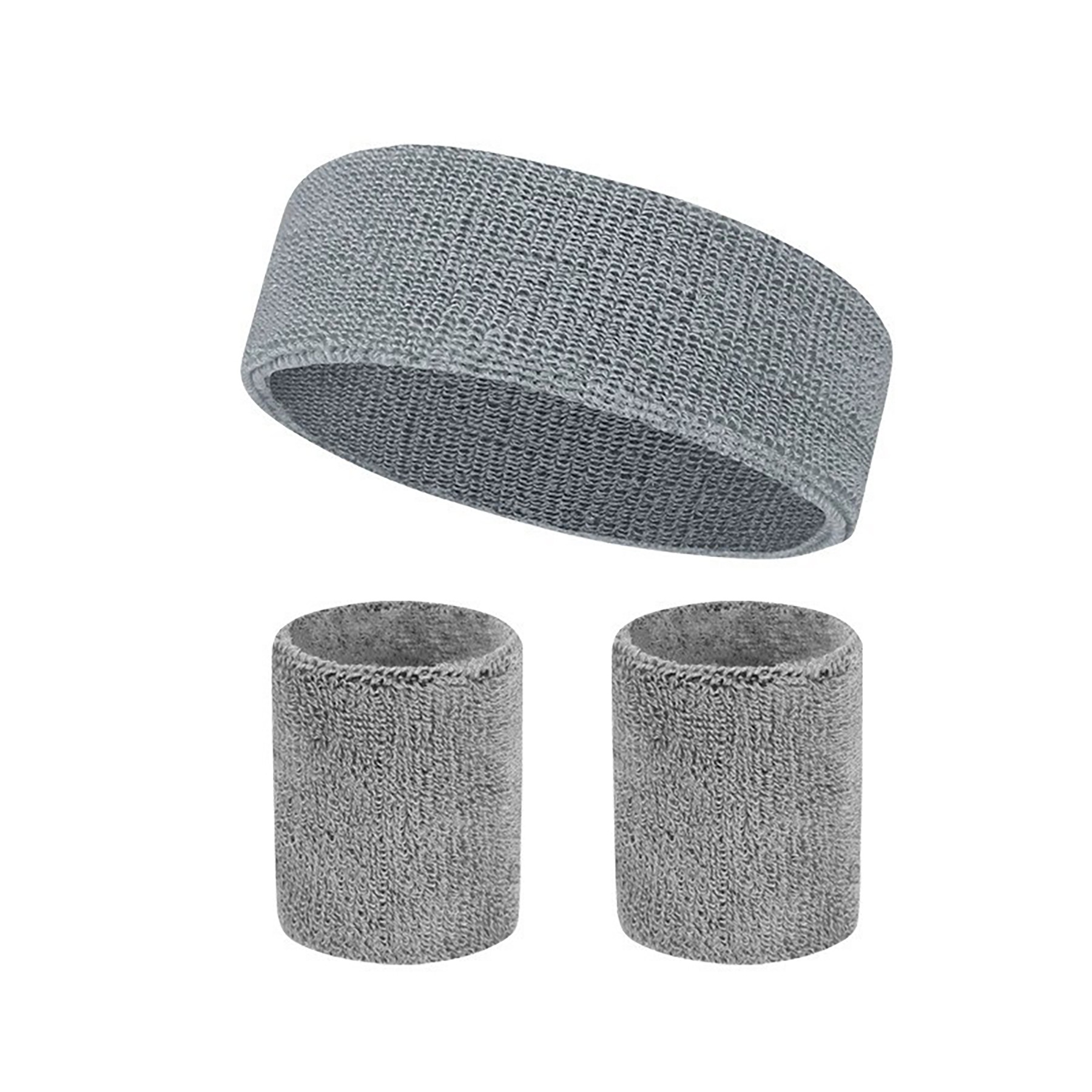 Solid Color 3 Pieces Bracer Wristband Sweatband 3