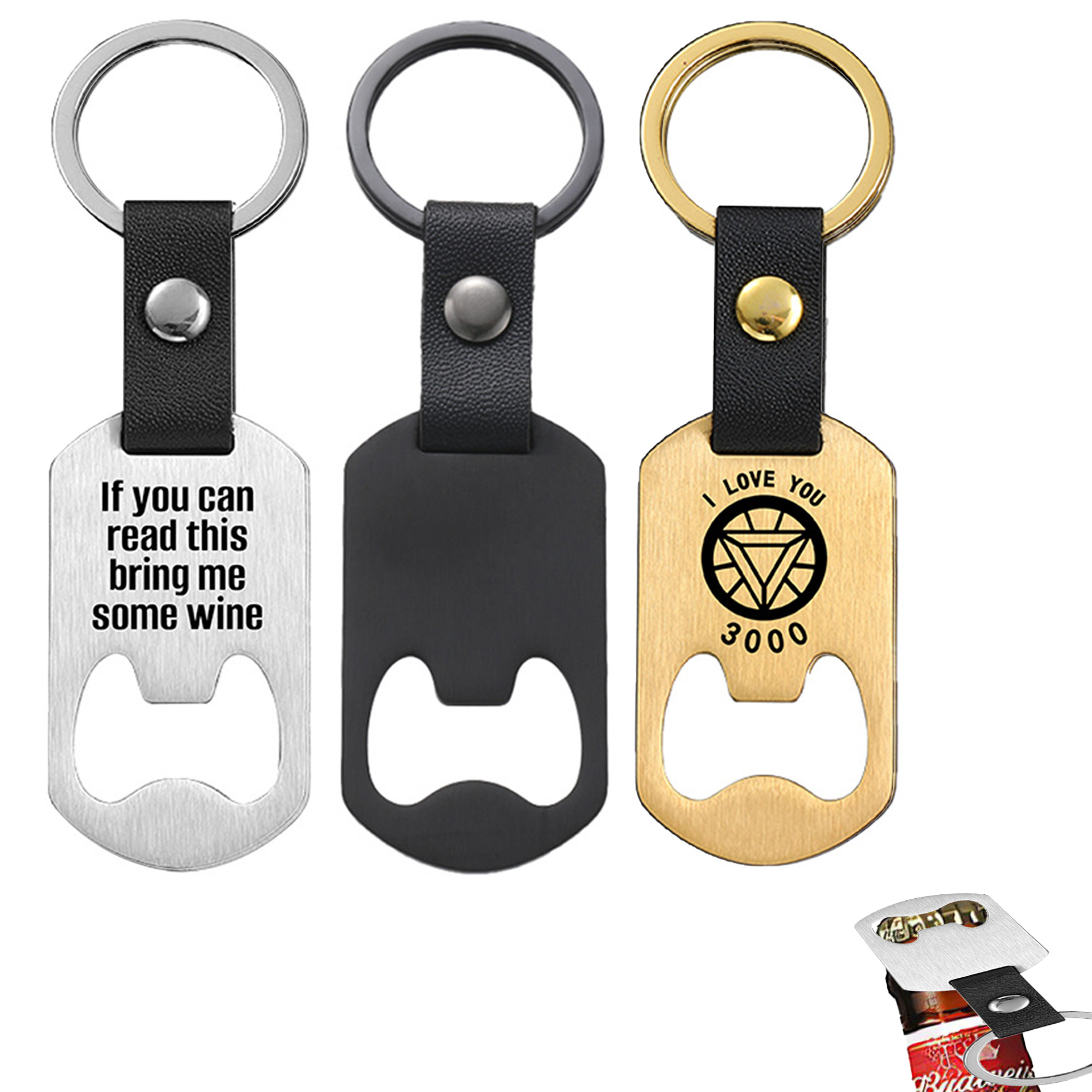 Stainless Steel Bottle Opener Keychains 1
