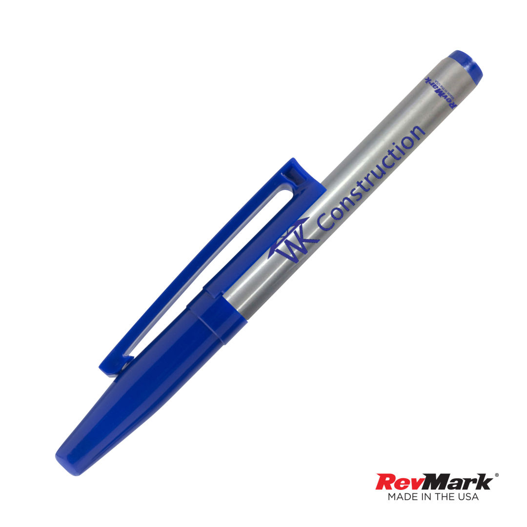 RevMark® Silver Barrel Industrial Permanent Marker w/clip 6