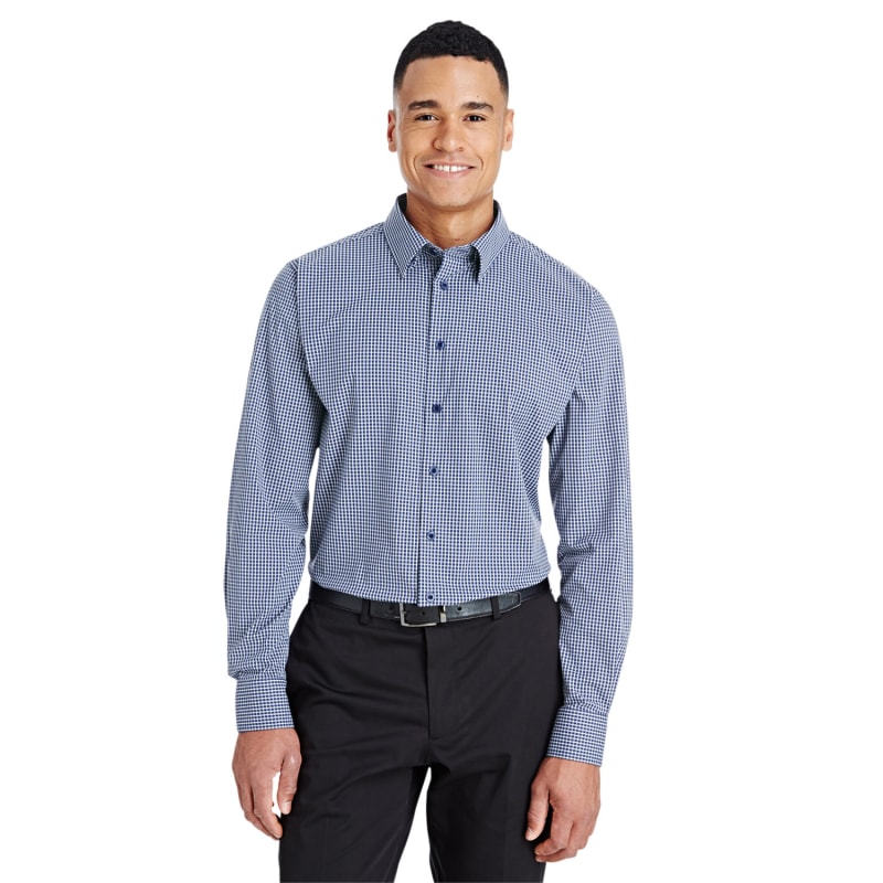 Devon & Jones CrownLux Performance™ Men's Tonal Mini Check Shirt 5