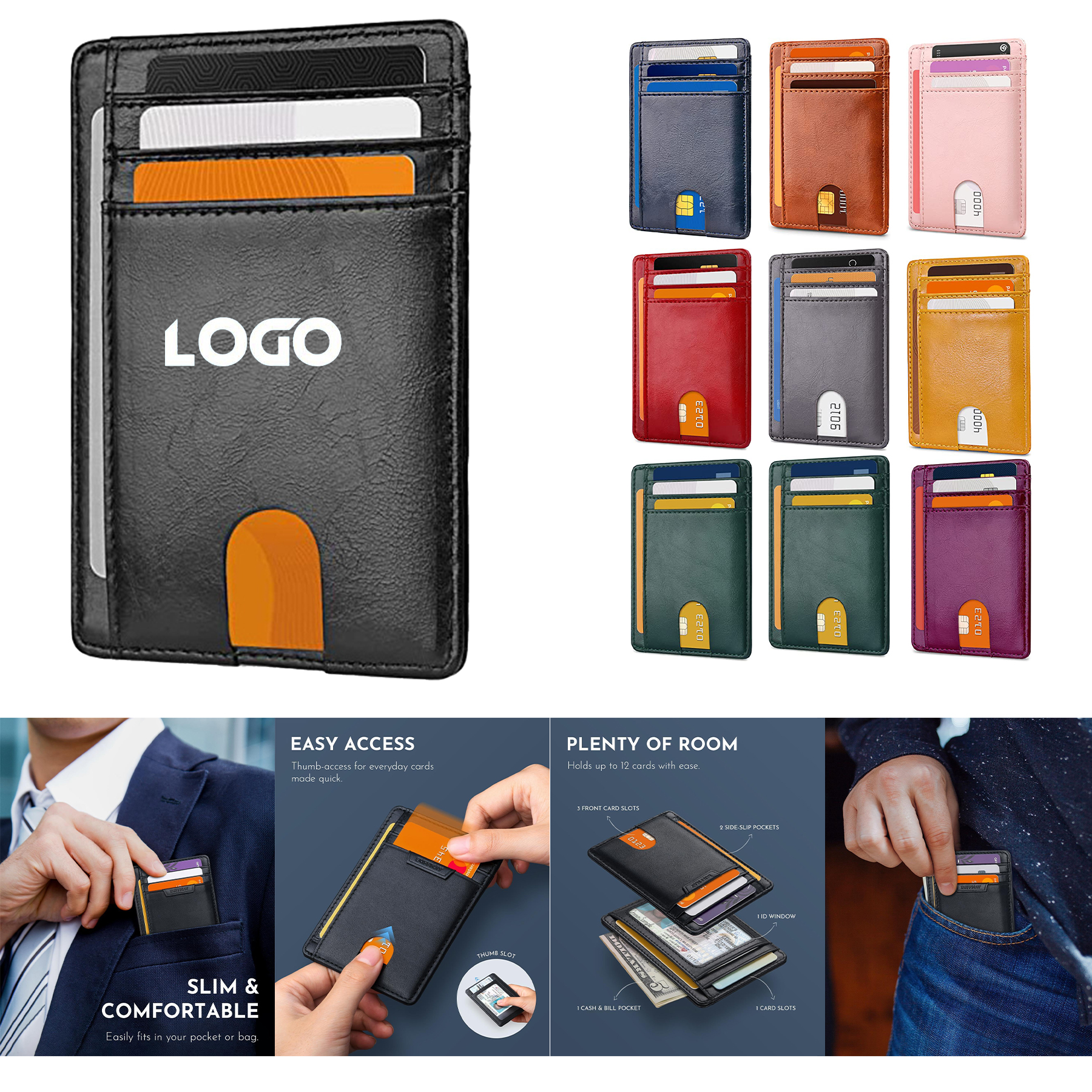 Slim Wallet for Men Women 2