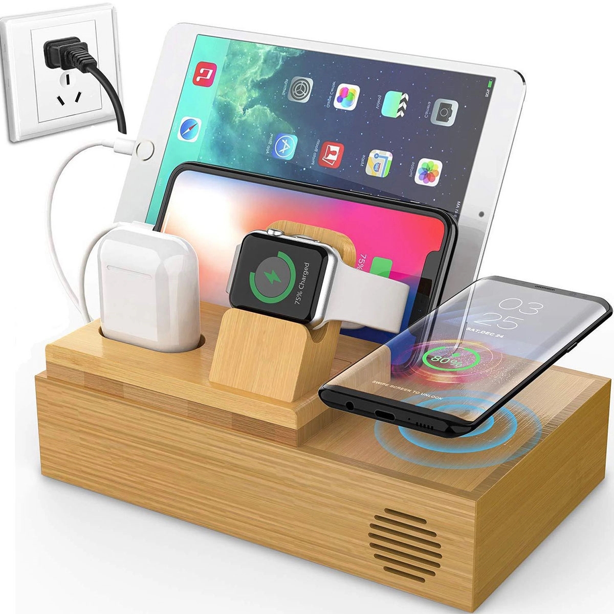Bamboo Wood Desk Organizer 3