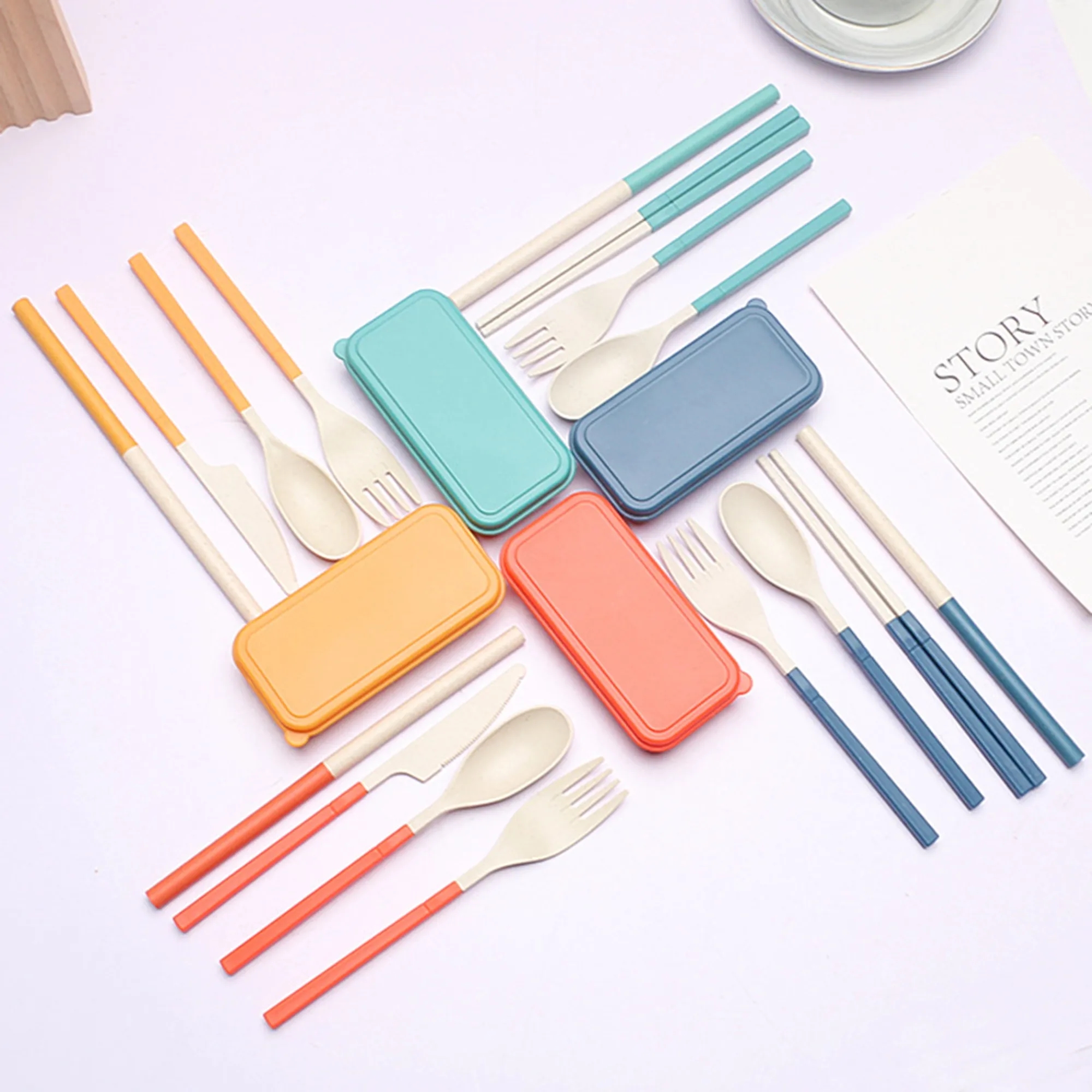 Reusable Wheat Straw Set 4
