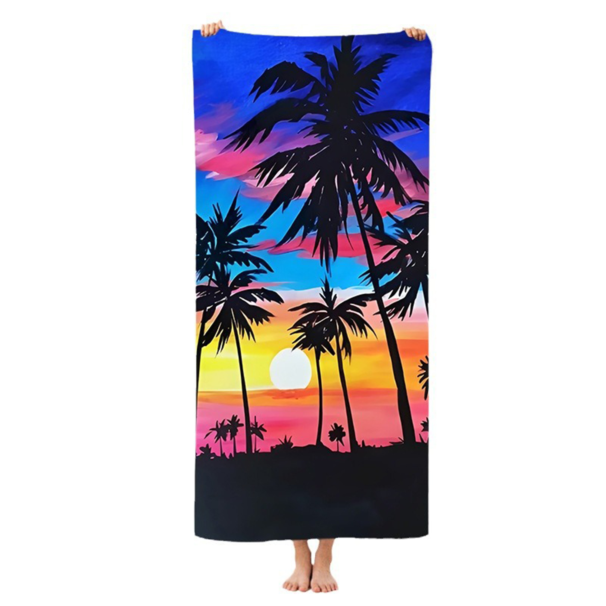 Customizable Full Color Microfiber Quick Drying Beach Towel 2