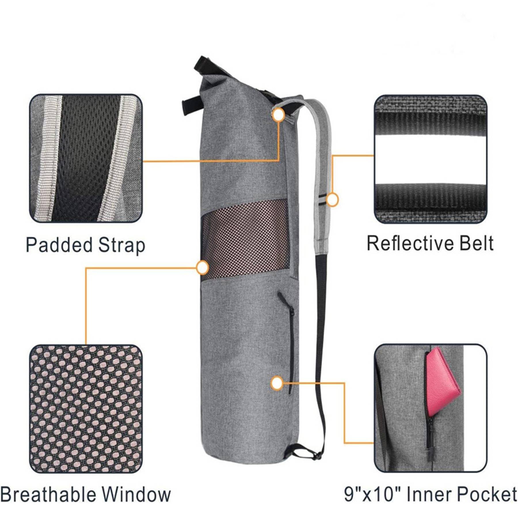 Oxford Multifunctional fitness yoga mat storage bag 4