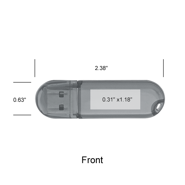 Glendale Transparent Black Oval USB - Simports 2