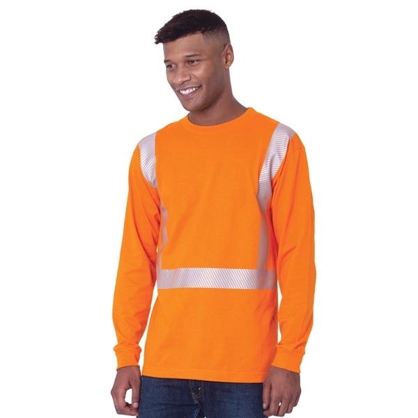 Made in USA Hi-Visibility 50/50 Long Sleeve Crew Tee 3
