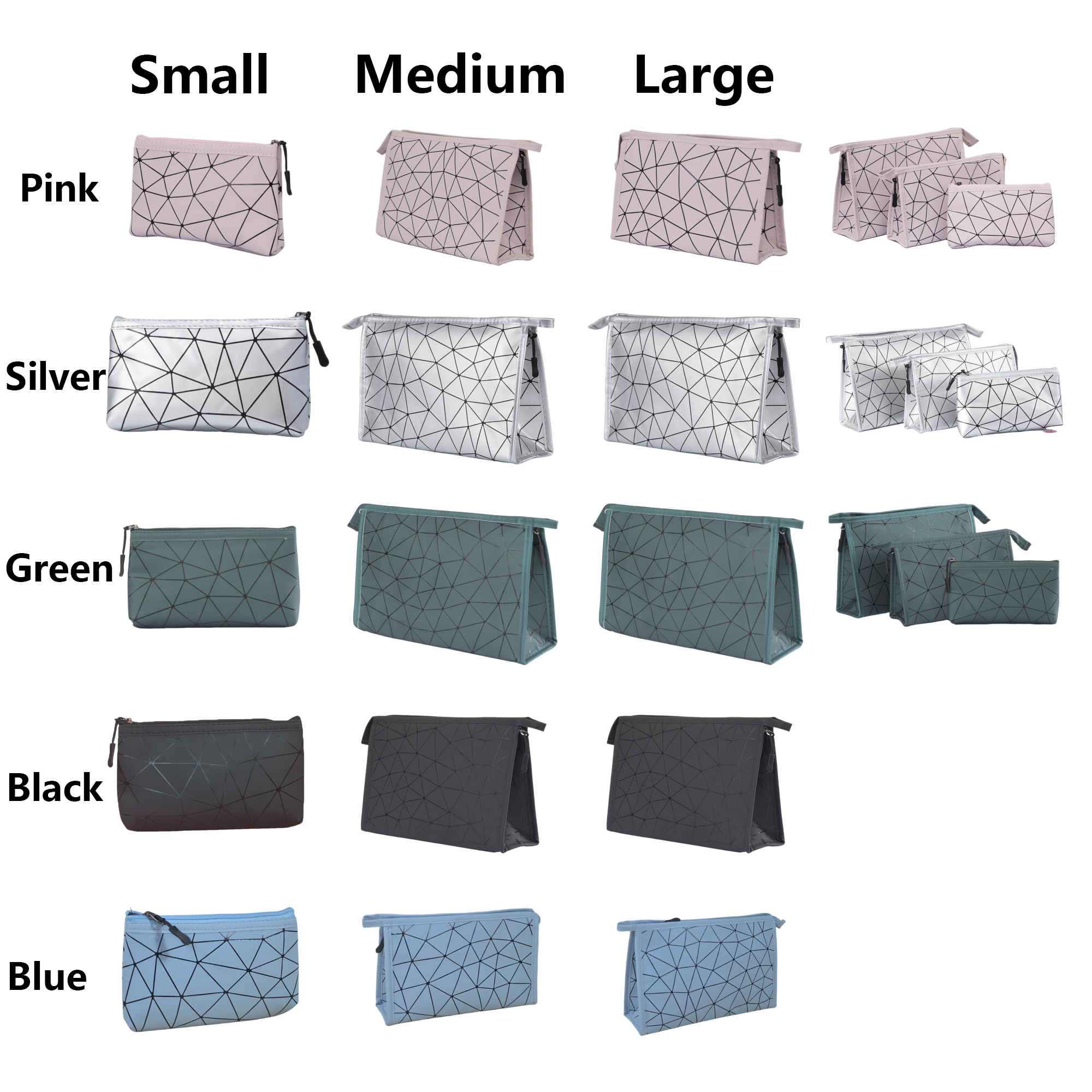 Fashionable Geometric Makeup Bag 3