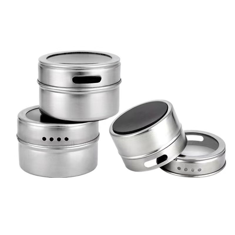 Stainless Steel Magnetic Spice Jar with Sift or Pour 4