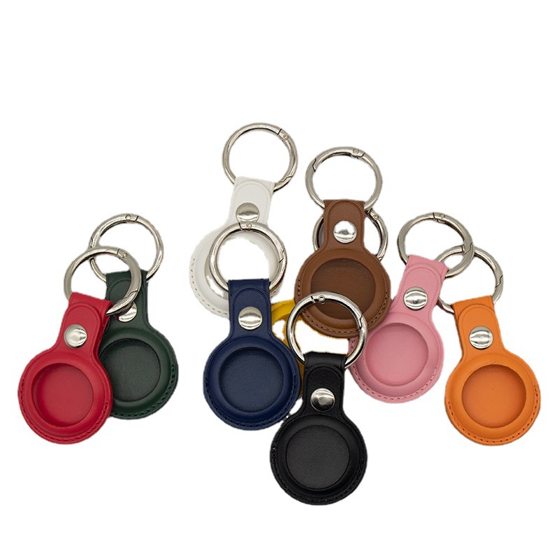Leather Airtag Holder Keychain 5
