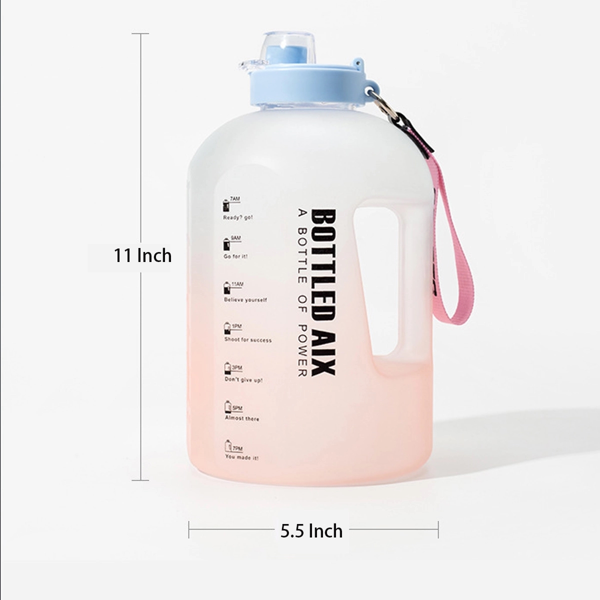 74.4Oz Water Bottle With Time Marker And Straw 2