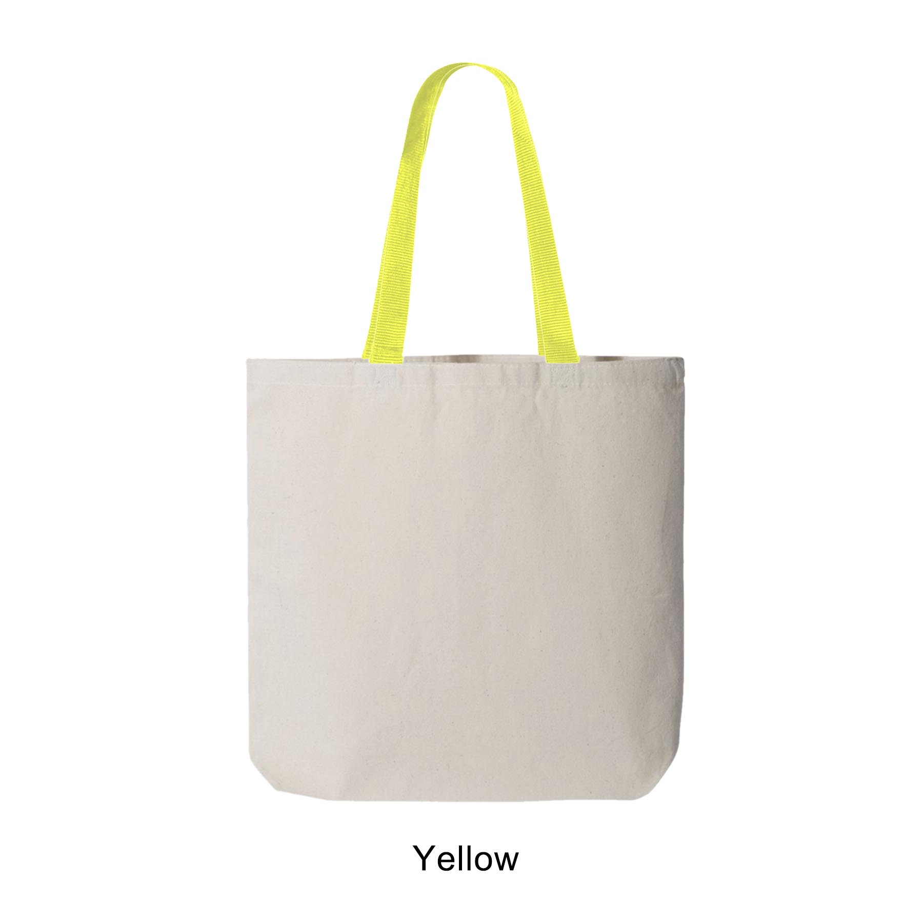 12 oz. Cotton Canvas Tote with Color Handle 12