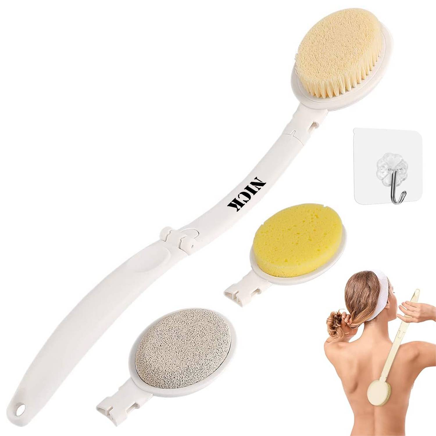 3 in1 Detachable And Foldable Shower Brush