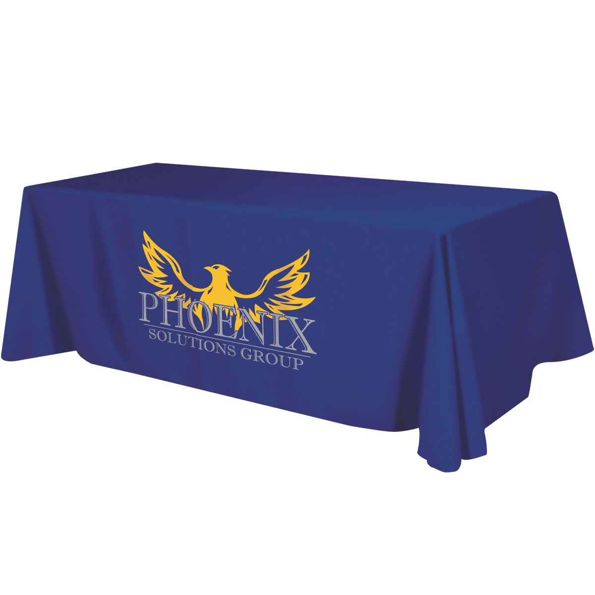 Flat 3-sided Table Cover - fits 8 foot standard table: Polyester 3