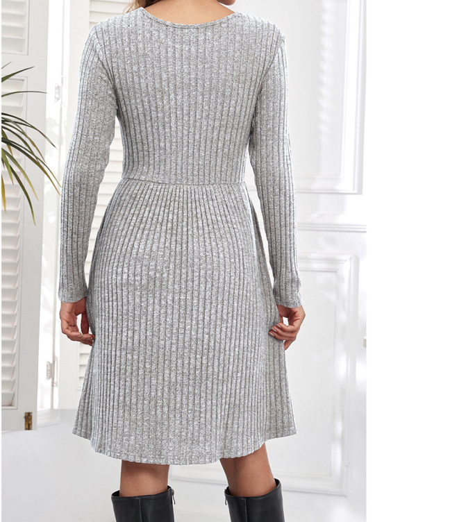 Women Long Sleeve Fall Dresses with Pockets 10
