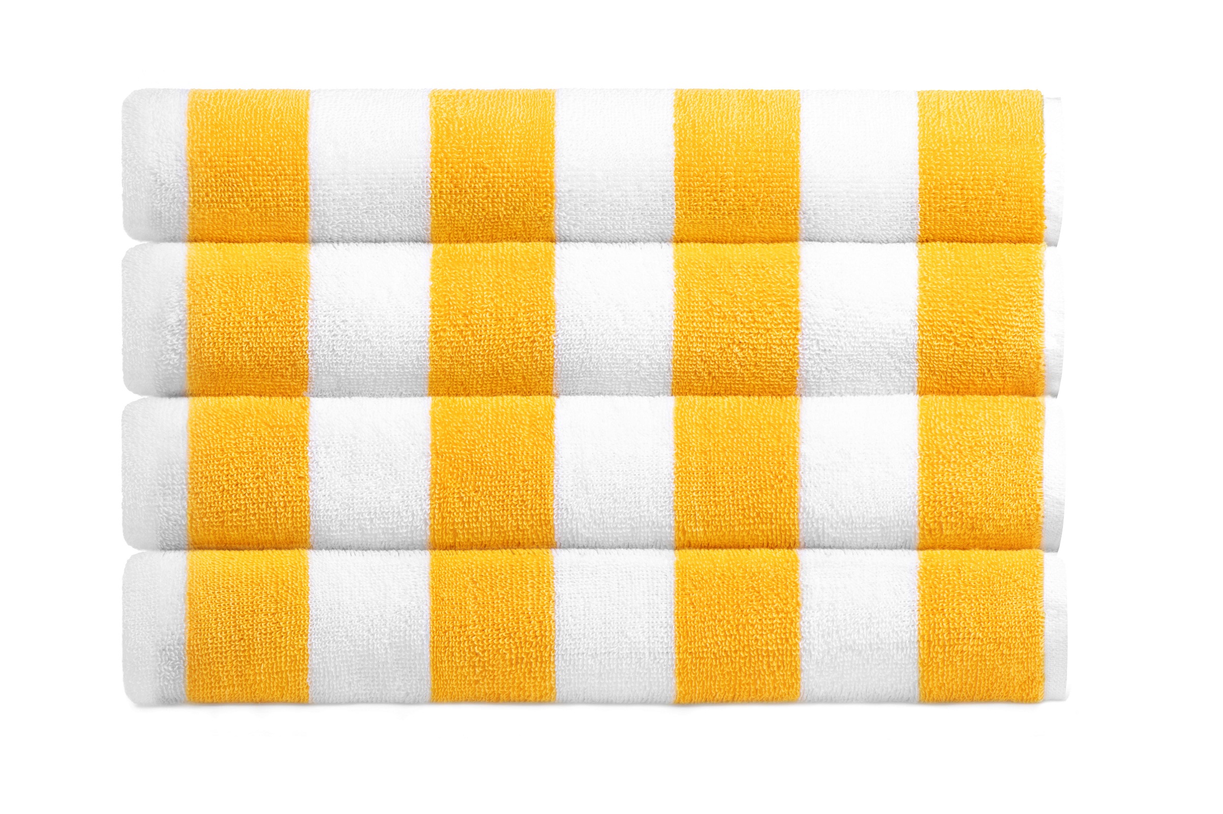 Cabana Striped Gold & White 100% Cotton Towel 3