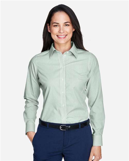 Women's Crown Collection® Banker Stripe Woven Dress Shirt - D645W 6