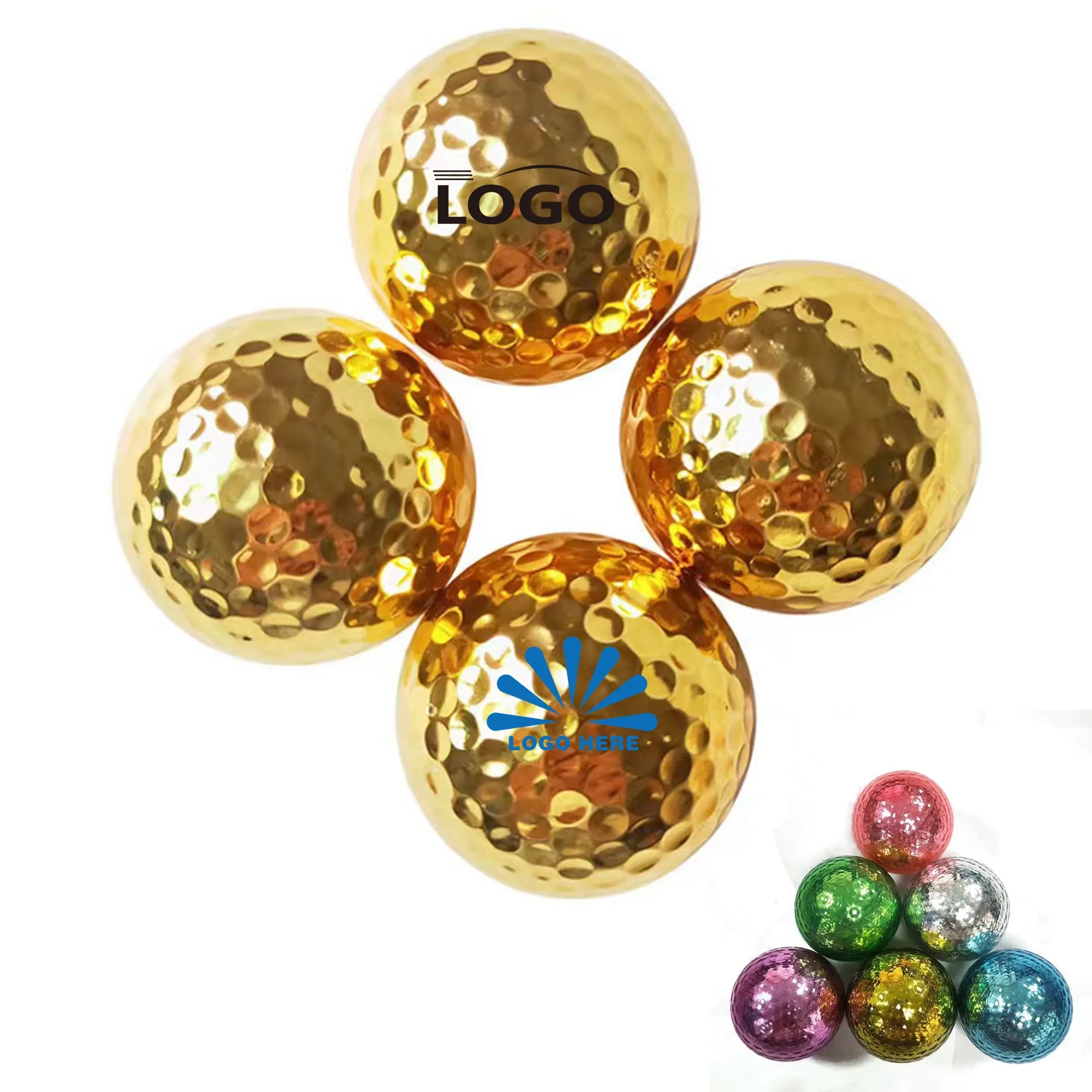 Electroplated Metallic Luster Golf Balls MOQ 100pcs 2