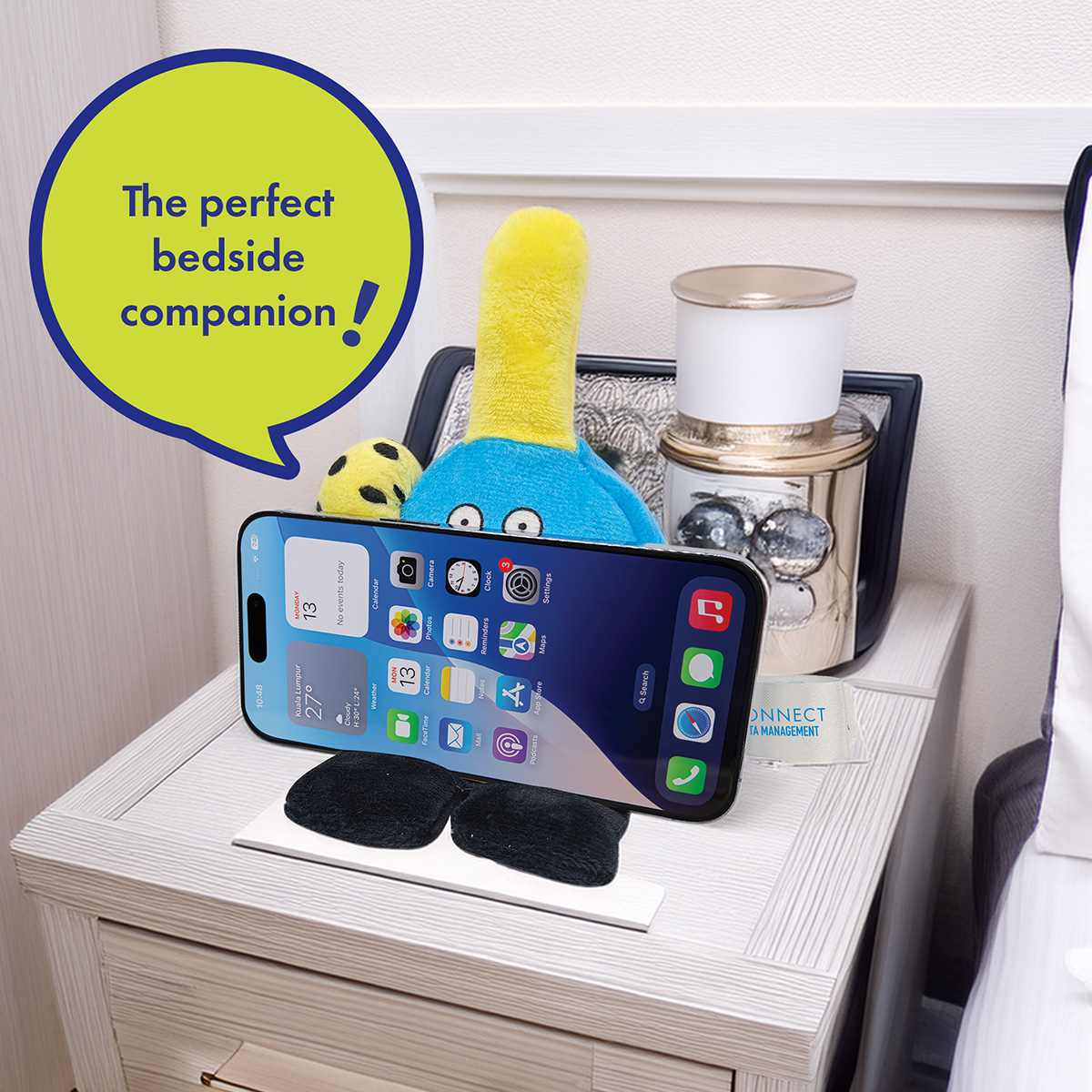 Phone Pals™ Weighted Plush Phone Holder - Pickleball Player 2