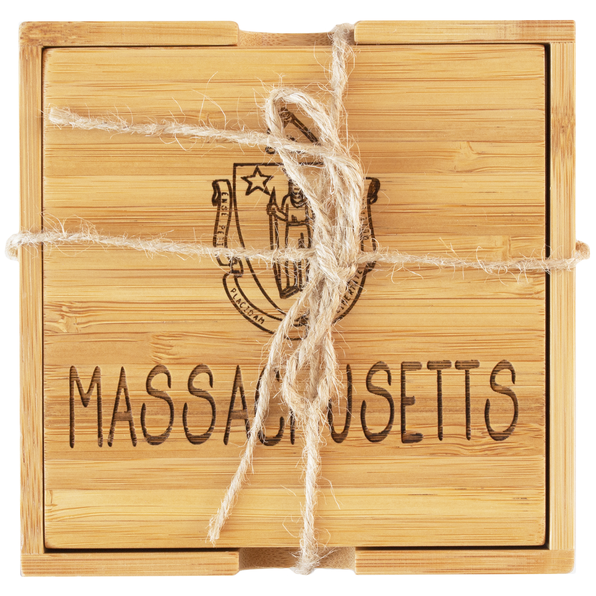 Massachusetts Puzzle Coaster Set 10