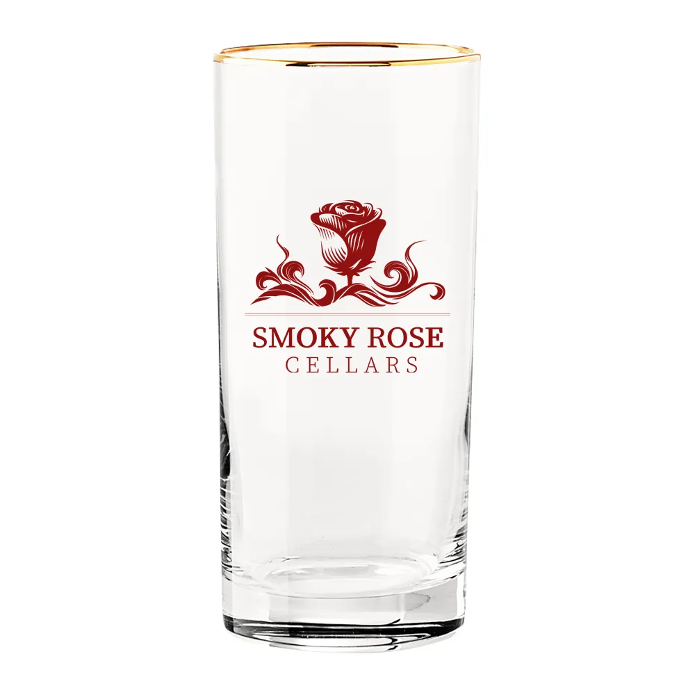 16oz. Gold Rimmed Highball Glass 4