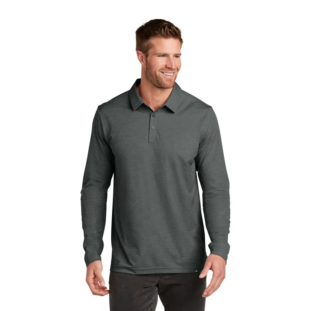 TravisMathew Oceanside Heather Long Sleeve Polo 4