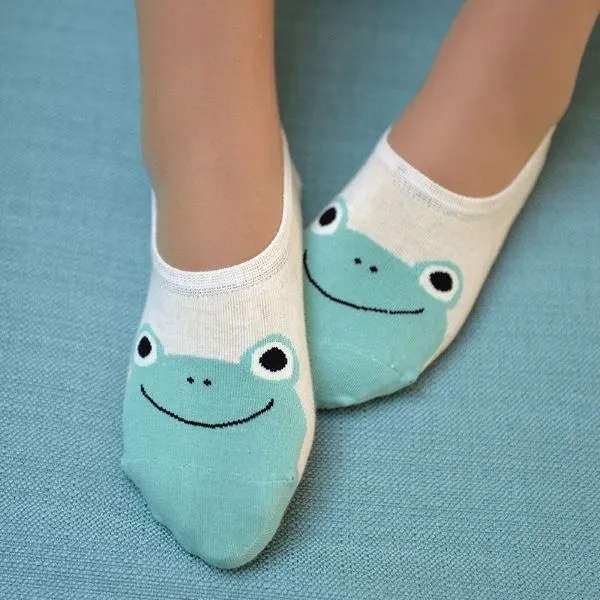 5 Pairs/Lot Women's Candy Color Cartoon Pattern Socks 5