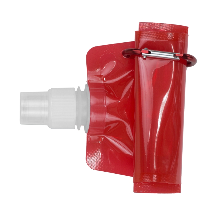 "Roll Up" 18 oz Foldable and Reusable Water Bottle with Matching Carabiner 36