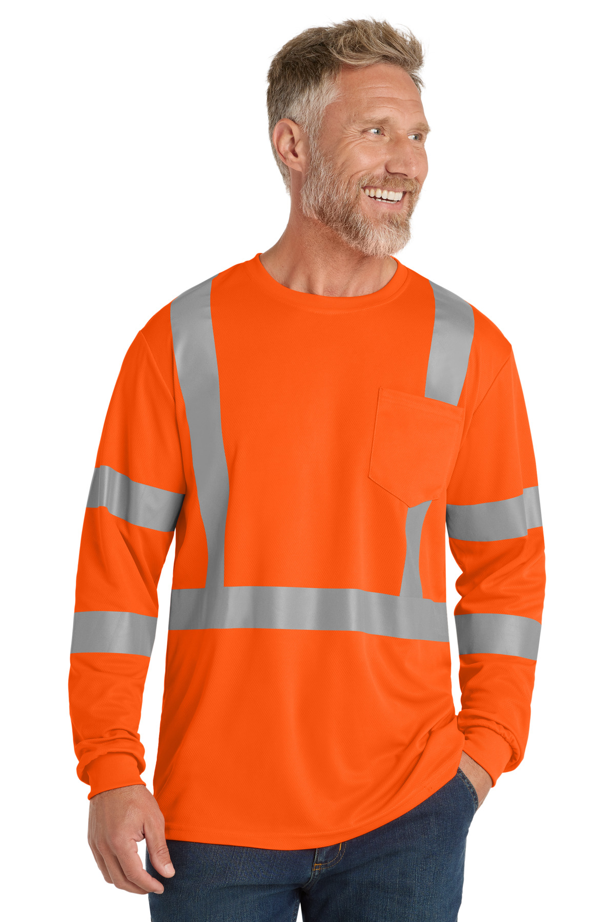 CornerStone ANSI 107 Class 3 Mesh Long Sleeve Tee. CS203 6